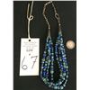 Image 2 : 4-strand Lapis & Turquoise Necklace