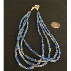 4-strand Denim Lapis Necklace