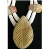 Image 3 : 2-strand Pueblo-style Necklace with Hand-carved Agate Cabochons