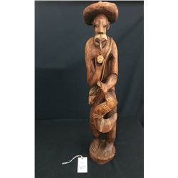 Large Wood Carving Statue From Mexico