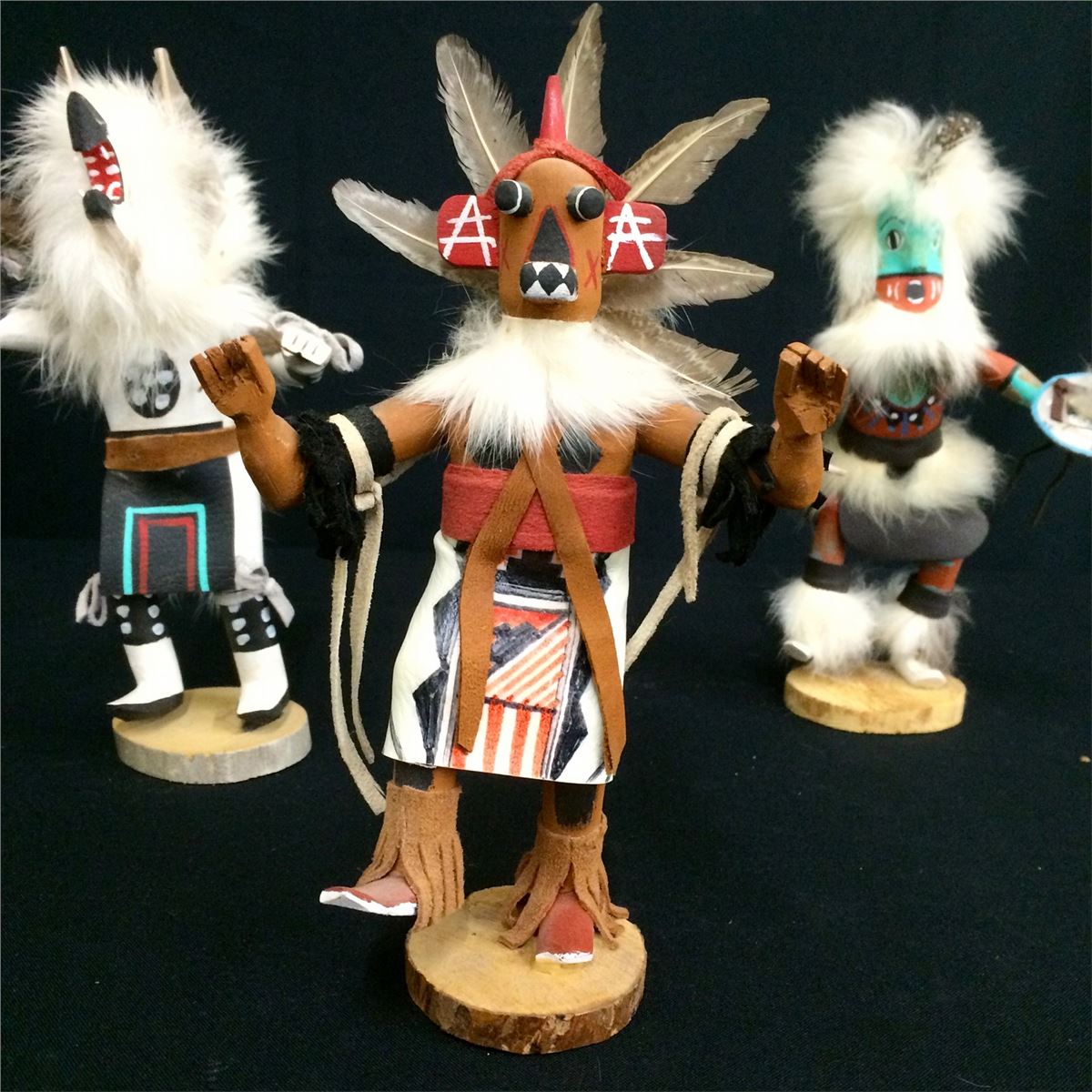 Group of 3 Vintage Navajo Kachina Dolls