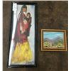Image 1 : 2 Pieces Art Lot - Degrazia Print and an Original Oil