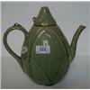 Image 1 : A Celadon Teapot and Cover, in the form of a lotus bud...