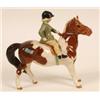 Image 1 : A Beswick Group, girl on pony, skewbald, 1499 See illustration £60 90...