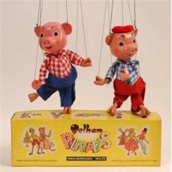 A Pair of Pelham Puppets, Pinky and Perky, boxed (2)  See illustration £40 60...