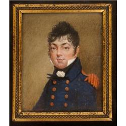 An Early 19th Century Miniature, of Rear Admiral Christopher Bell CB, 8.5 x 7 cm  See illustratio...