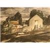 Image 1 : James W*** Tucker, figures by a farmyard, with pigs, pastel, signed, 24.5 x 33 cm  See illustrati...