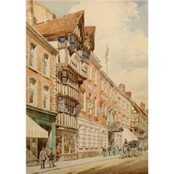 D*** C*** Fare, The Swan at Tewkesbury, watercolour, signed and inscribed, 36 x 26 cm  See illust...