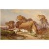 Image 1 : Eyre Simmons, a Cornish village, watercolour, signed, inscribed on a label verso, 26.5 x 43 cm  S...