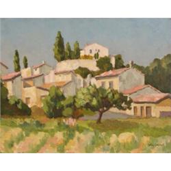 John Goddard, a Continental village, oil on board, signed, 45 x 57 cm  See illustration £100 150...
