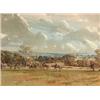 Image 1 : Graham Smith, a hunt in an extensive landscape, watercolour heightened with bodycolour, signed, 2...
