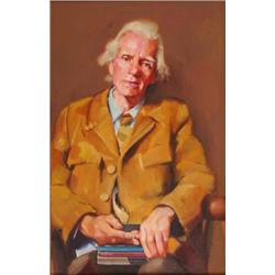 Robert O*** Lenkiewicz, The Headmaster, oil on canvas, inscribed verso, 85.5 x 54 cm  See back co...