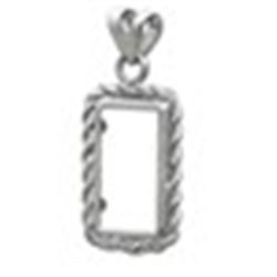 Sterling Silver Bezels (Fits 1 Gram Bars) (Rope Style)