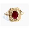 Image 1 : Natural Ruby 1.10ct / Diamond 0.35ct / 14K Rose Gold Ring 5.38gram