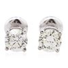 Image 1 : 14KT White Gold 1.00 ctw Diamond Solitaire Earrings