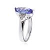 Image 3 : 14KT White Gold 3.09 ctw Tanzanite and Diamond Ring