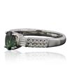 Image 2 : 18KT White Gold 0.76 ctw Alexandrite and Diamond Ring