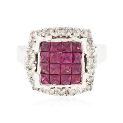 14KT White Gold 1.86 ctw Ruby and Diamond Ring