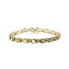 Image 1 : 14KT Yellow Gold 16.91 ctw Green Sapphire and Diamond Bracelet