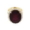 Image 2 : 14KT Yellow Gold 18.04 ctw Ruby and Diamond Ring