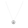 Image 1 : 14KT White Gold 1.06 ctw Blue Diamond Peace Pendant With Chain