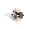 Image 2 : 14KT White Gold 1.27 ctw Black Diamond Ring