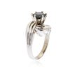 Image 3 : 14KT White Gold 1.27 ctw Black Diamond Ring