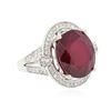 Image 2 : 14KT White Gold 14.49 ctw Ruby and Diamond Ring