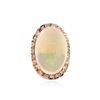 Image 1 : 14KT Rose Gold 10.84 ctw Opal and Diamond Ring