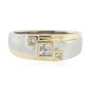 Image 1 : 14KT Yellow and White Gold 0.22 ctw Diamond Ring