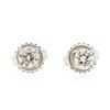 Image 1 : 14KT White Gold 0.56 ctw Diamond Stud Earrings