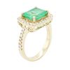 Image 3 : 14KT Yellow Gold 3.47 ctw Emerald and Diamond Ring