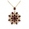 Image 1 : 14KT Yellow Gold 44.47 ctw Ruby and Diamond Pendant With Chain