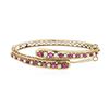 Image 1 : 14KT Yellow Gold 2.24 ctw Ruby Bangle Bracelet