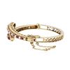 Image 2 : 14KT Yellow Gold 2.24 ctw Ruby Bangle Bracelet