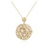 Image 2 : 14KT Yellow Gold 1.85 ctw Diamond Pendant With Chain