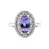 Image 1 : 14KT White Gold 2.95 ctw Tanzanite and Diamond Ring