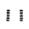 Image 1 : 14KT White Gold 1.00 ctw Sapphire and Diamond Earrings