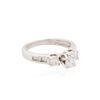 Image 2 : 14KT White Gold 0.60 ctw Diamond Ring