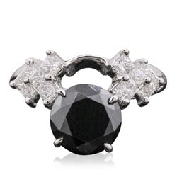 14KT White Gold Black Diamond Ring