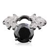 Image 1 : 14KT White Gold Black Diamond Ring