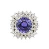 Image 1 : 14KT White Gold 3.11 ctw Tanzanite and Diamond Ring