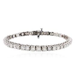 14KT White Gold 7.60 ctw Diamond Tennis Bracelet