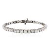 Image 1 : 14KT White Gold 7.60 ctw Diamond Tennis Bracelet