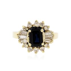 14KT Yellow Gold 2.00 ctw Sapphire and Diamond Ring