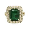 Image 1 : 14KT Yellow Gold 5.44 ctw Emerald and Diamond Ring