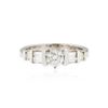 Image 1 : 14KT White Gold 0.82 ctw Diamond Ring