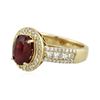 Image 2 : 14KT Yellow Gold 3.06 ctw Ruby and Diamond Ring