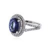 Image 2 : 14KT White Gold 2.60 ctw Tanzanite and Diamond Ring