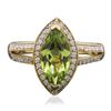 Image 1 : 14KT Yellow Gold 1.85 ctw Tsavorite and Diamond Ring